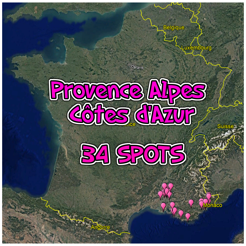 Provence Âlpes Côtes d'Azur (34 Spots)