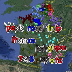 Pack road trip France Belgique (748 Spots)